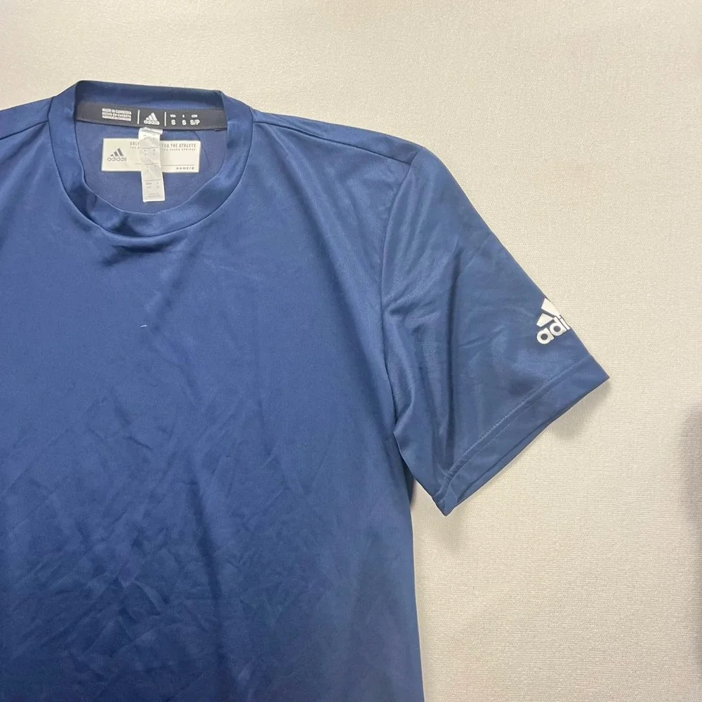 NWOT New Adidas Men's Navy Blue Aeroready Athletic Training T-Shirt Size S Small